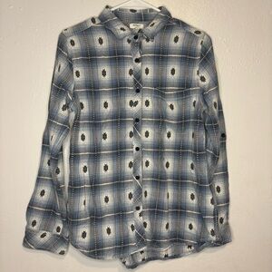 Dylan Shirt Women’s Sz Small Blue Southwest Button‎ Up Flannel Western Country